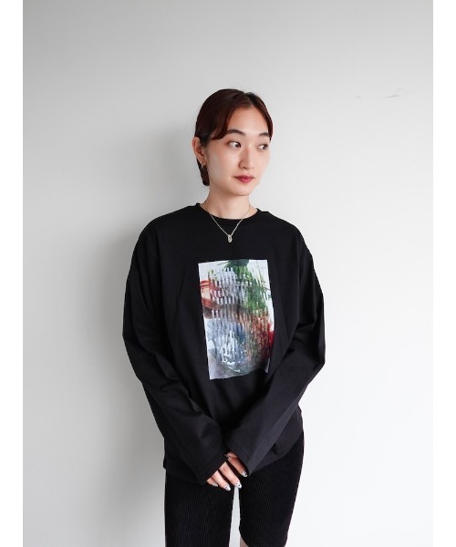 sahara（サハラ） tシャツ Flower Photo Long Tee/フラワーフォト