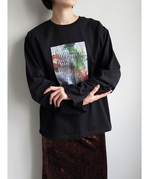 sahara（サハラ） tシャツ Flower Photo Long Tee/フラワーフォト