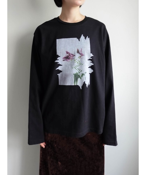 sahara（サハラ） tシャツ Flower Photo Long Tee/フラワーフォト