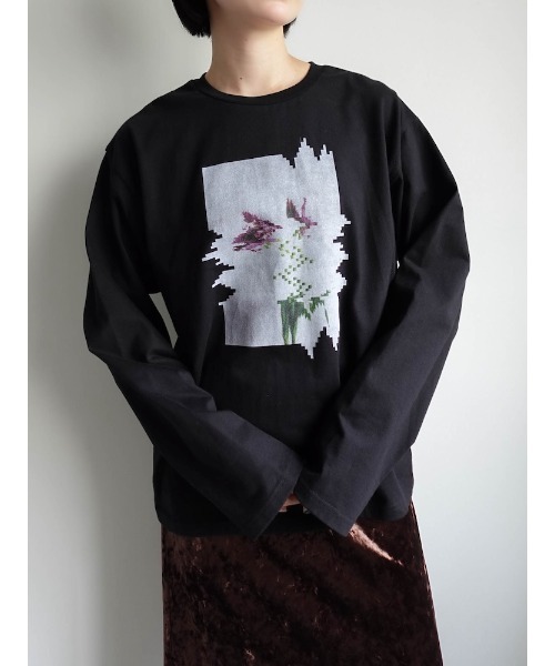 sahara（サハラ） tシャツ Flower Photo Long Tee/フラワーフォト