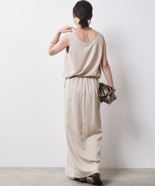 「CHIC STYLE」 スカート LL チャコール レディース_画像2