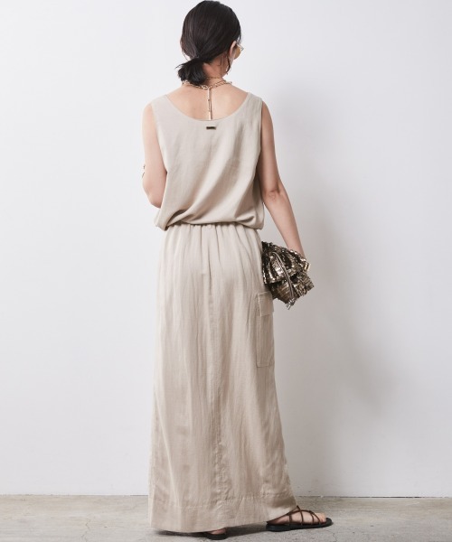 「CHIC STYLE」 スカート LL チャコール レディース_画像3