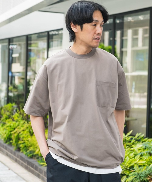 「URBAN RESEARCH DOORS」 半袖Tシャツ LARGE ライトグレー メンズ_画像2