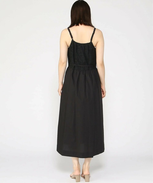 「PREFERIR」 キャミソールワンピース MEDIUM ブラック レディース_画像4