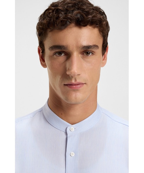 BOSS（HUGO BOSS） シャツ スリムフィットシャツ ストライプ リネン