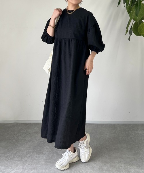 「un dix cors」 7分袖ワンピース FREE パープル レディース_画像2