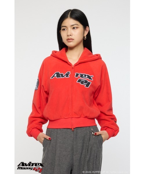 MOUSSY（マウジー） トレーナー スウェット AVIREX FLEECE フーディー
