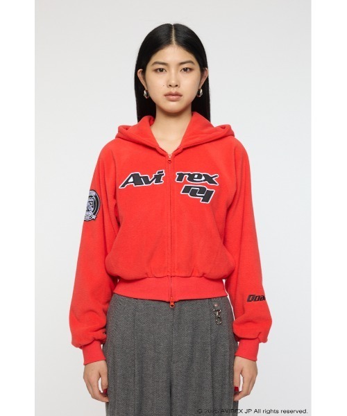 MOUSSY AVIREX FLEECE フーディ 新品未使用 MOUSSY（マウジー） トレーナー スウェット AVIREX FLEECE フーディー