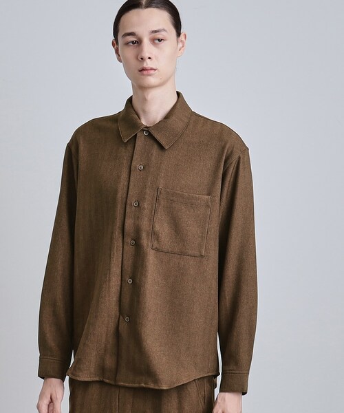 tk.TAKEO KIKUCHI（ティーケータケオキクチ） シャツ ウール調へ