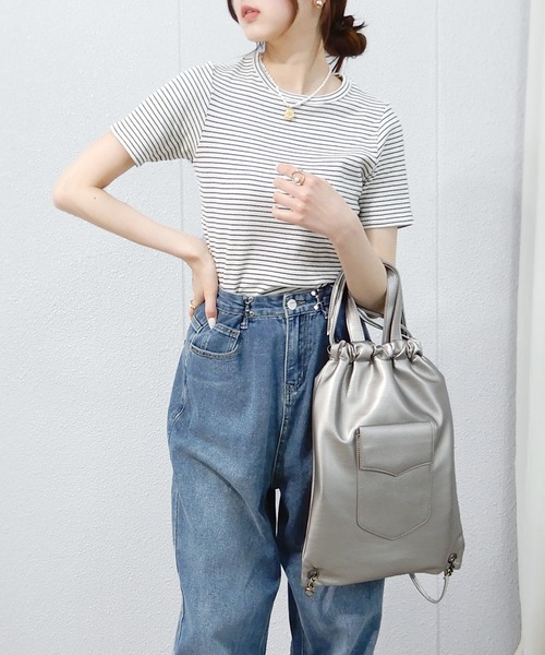 「minia」 2WAYバッグ FREE グレー レディース_画像7