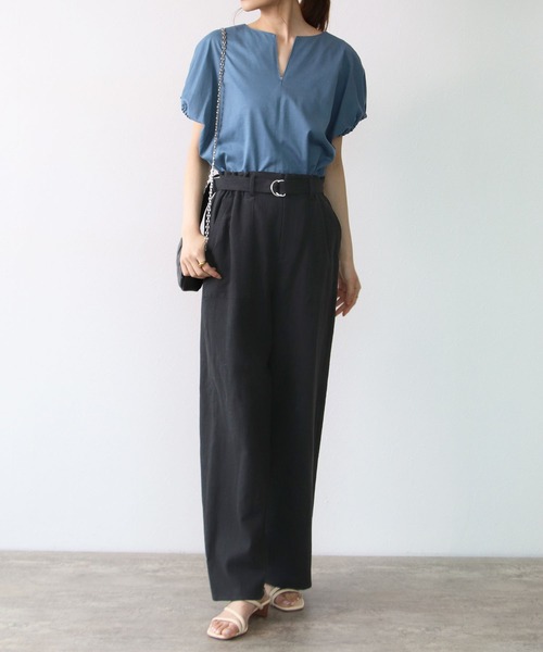 「TITE IN THE STORE」 「NOUQUE」半袖カットソー 38 ブラック レディース_画像6
