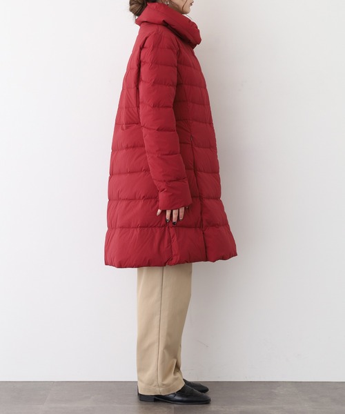 赤　ダウンコート ダウンコート ダウンジャケット BRODIAEA ストレッチダウン レディース