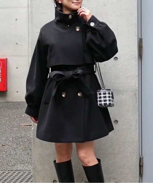 FUN トレンチコート コート トレンチ2WAYコート レディース : ZOZOTOWN