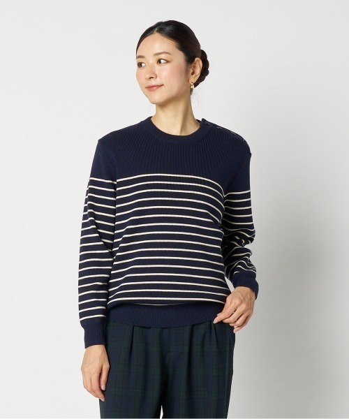 Letroyes（ルトロワ） tシャツ MARINE BORDER KNIT レディース 
