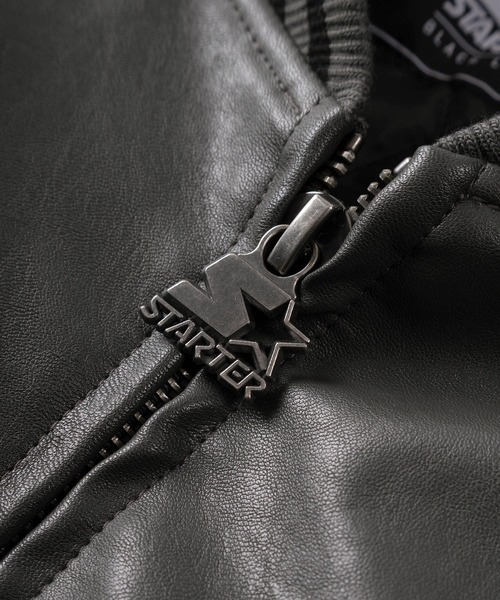 STARTER 90s レザー ジャケット スターター ブルゾン jacket 中古・古着通販】STARTER (スターター) 90Sバーシティジャケット