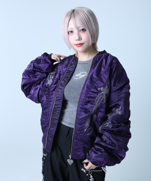 【むらさき様】MA-1ジャケット BACKSTAGE PASS（バックステージパス） ma1 ma-1 TRIPLE DAGGER MA-1