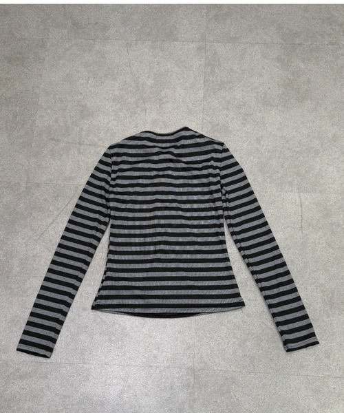 lilful ヘンリーネック tシャツ 「26年春夏新作」ボーダー柄 ヘンリー