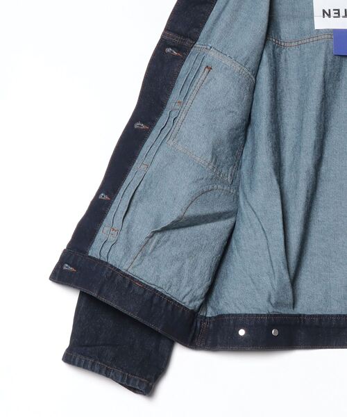 「CITEN」 デニムジャケット M ネイビー レディース_画像3