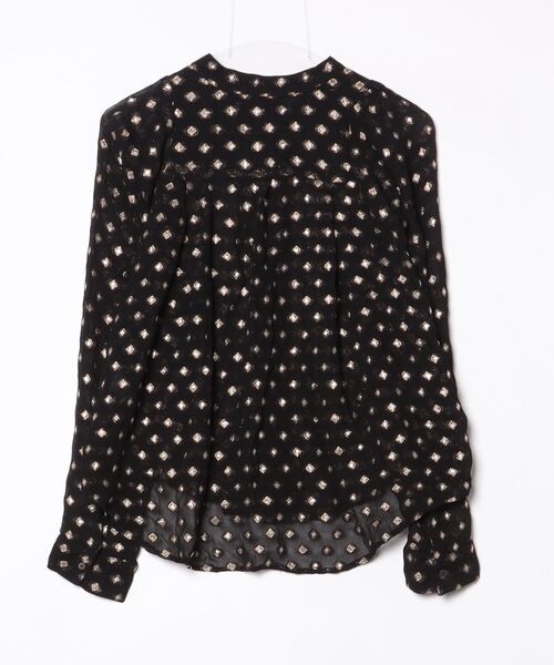 「NE QUITTEZ PAS!」 ドット柄長袖ブラウス - ブラック レディース_画像2