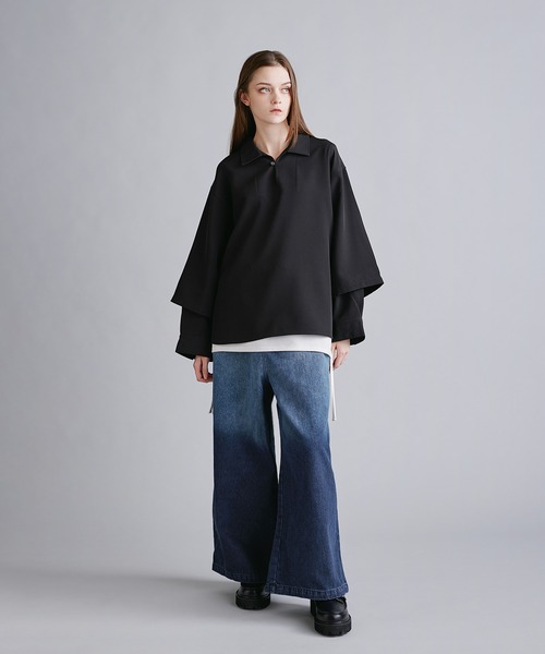 「SOCCE」 長袖シャツ M ブルー メンズ_画像3