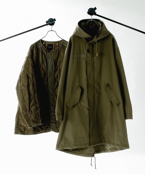 RAGEBLUE（レイジブルー） モッズコート MEDIUM オリーブ メンズ