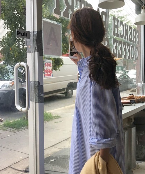 「Chaco closet」 シャツワンピース FREE ピンク レディース_画像4