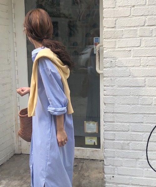 「Chaco closet」 シャツワンピース FREE ピンク レディース_画像6