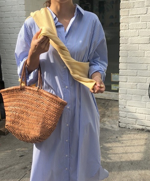 「Chaco closet」 シャツワンピース FREE ピンク レディース_画像9