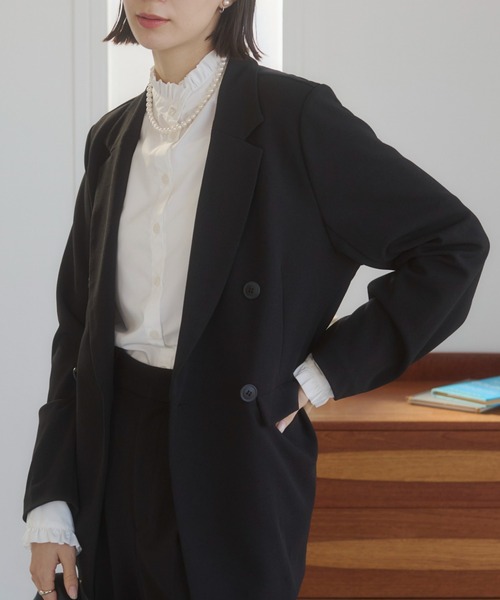 ANGIE ジャケット テーラードジャケット 「セットアップ対応」ダブル