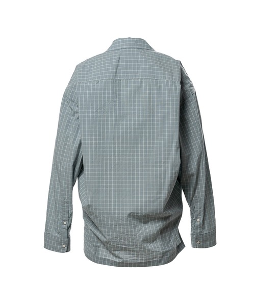 シャツ Embellished Sticker Long Sleeve Check Shirt メンズの画像