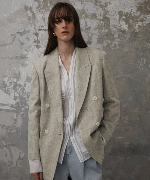 【お値下げ】アダムエロペ　EMOELLE ジャケット美品 ADAM ET ROPE'（アダムエロペ） 「emoelle」テーラードジャケット 36