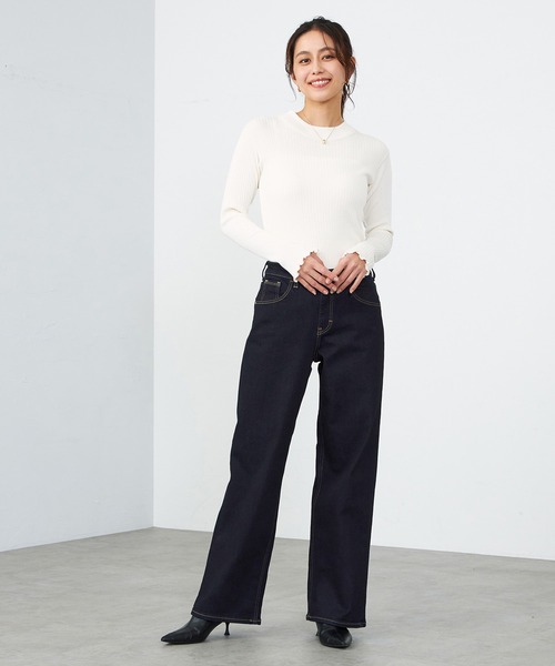 「C17」 デニムパンツ 29 インディゴブルー レディース_画像9