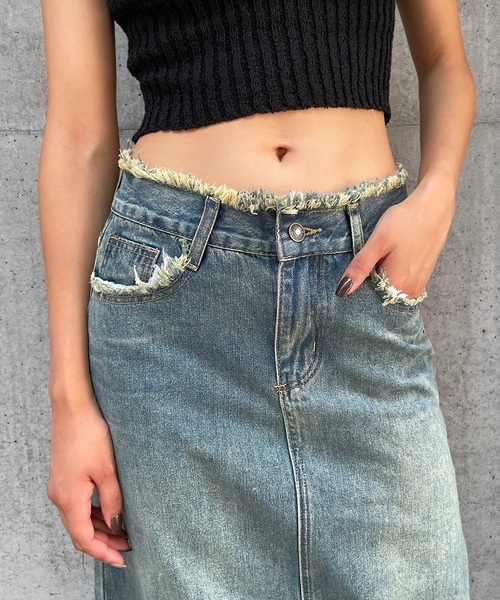 「ROGER AND RAW」 デニムスカート SMALL ブルー レディース_画像7