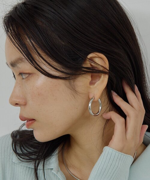 指輪 リング メタルキャッチフープピアス レディースの画像