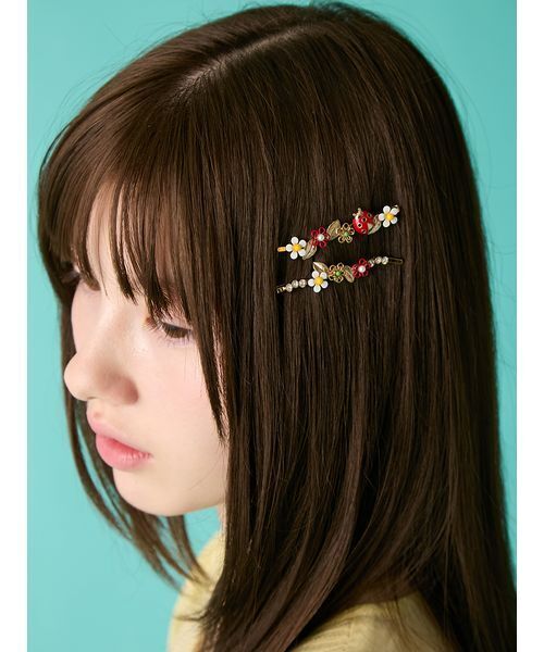FURFUR（ファーファー） フラワーモチーフヘアピンセット : ZOZOTOWN