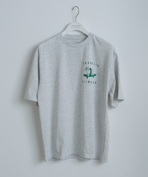 「Franklin Climbing」 半袖Tシャツ LARGE ライトグレー メンズ_画像3