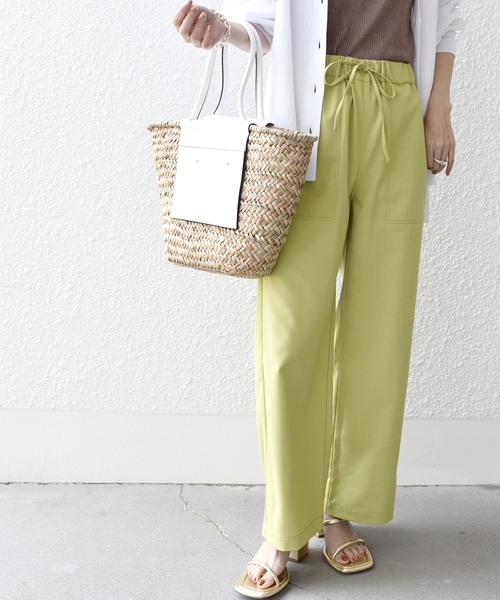 「SHIPS.me」 イージーパンツ L ブルーグレー レディース_画像4