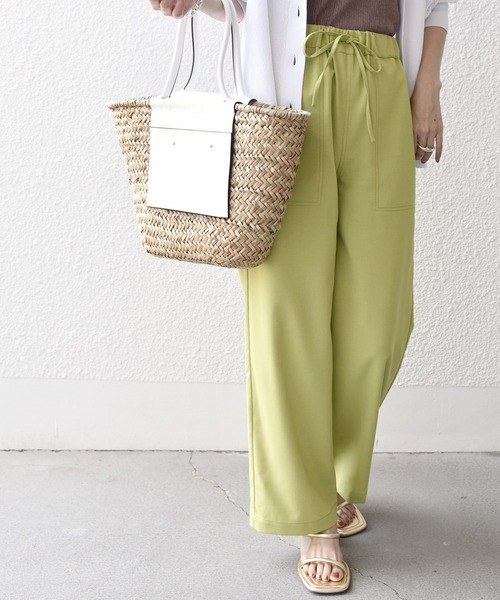 「SHIPS.me」 イージーパンツ L ブルーグレー レディース_画像6