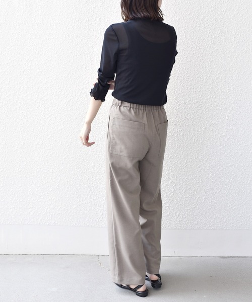 「SHIPS.me」 イージーパンツ L ブルーグレー レディース_画像7