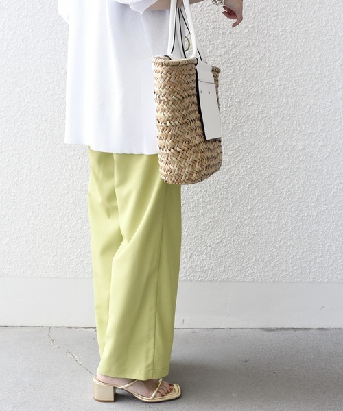 「SHIPS.me」 イージーパンツ L ブルーグレー レディース_画像9