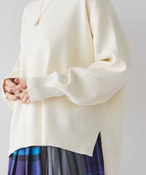 「AMERICAN HOLIC」 長袖ニット M グレー レディース_画像2