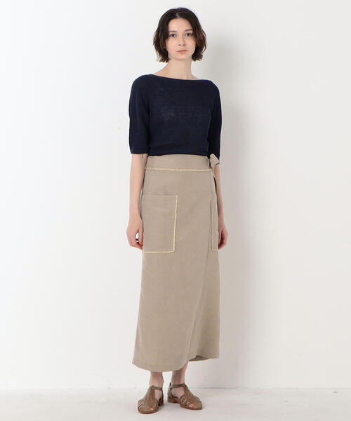 「GALERIE VIE」 半袖ニット S カーキ レディース_画像4