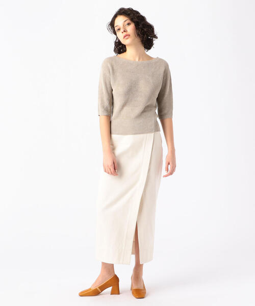 「GALERIE VIE」 半袖ニット S カーキ レディース_画像9