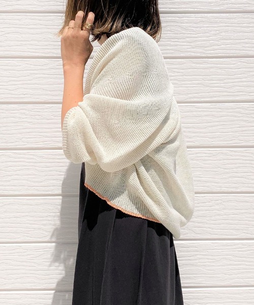 「Q」 長袖カットソー MEDIUM ブラック レディース_画像5