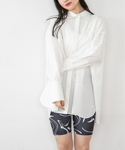 「JEANASIS」 長袖シャツ FREE ブルー レディース_画像3