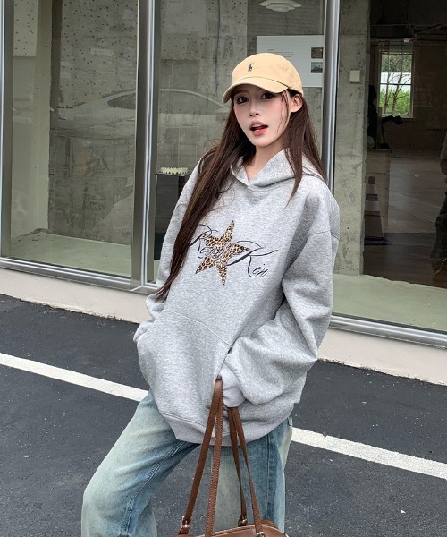 LACーVERT パーカー レオパードスターフーディー メンズ : ZOZOTOWN