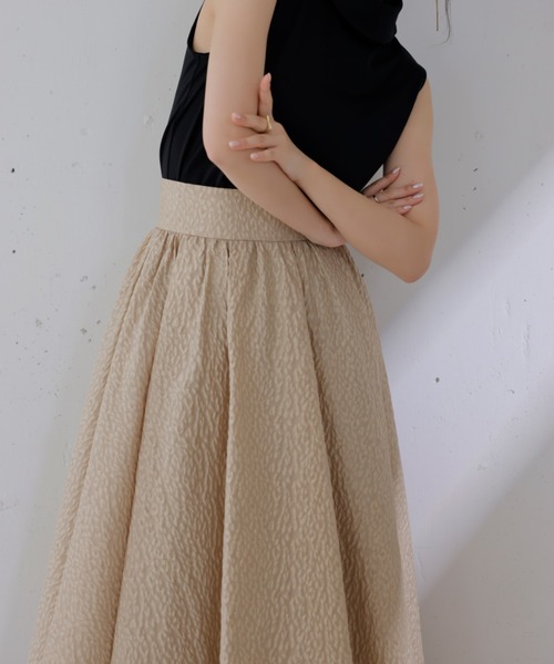 「anuans」 フレアスカート SMALL ベージュ レディース_画像10