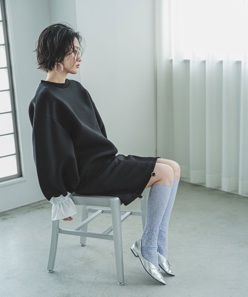 「bohmal」 スウェットカットソー FREE ブラック レディース_画像7