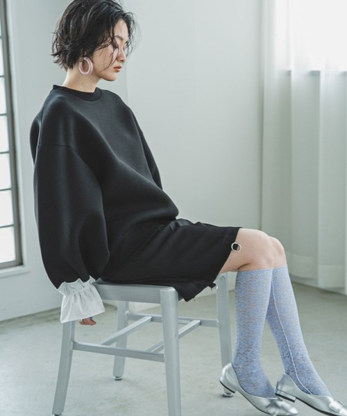 「bohmal」 スウェットカットソー FREE ブラック レディース_画像8