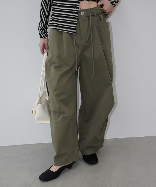 chuclla（チュクラ） ワイドパンツ パンツ ボリュームタックワイド